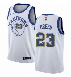 Mens Nike Golden State Warriors 23 Draymond Green Authentic White Hardwood Classics NBA Jersey