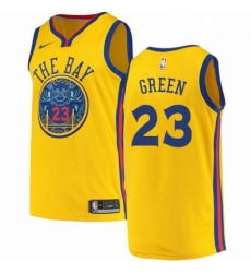 Mens Nike Golden State Warriors 23 Draymond Green Swingman Gold NBA Jersey City Edition