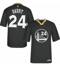 Womens Adidas Golden State Warriors 24 Rick Barry Authentic Black Alternate NBA Jersey