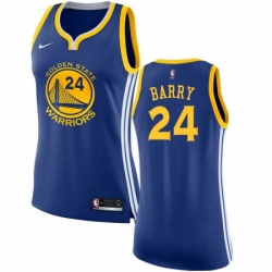 Womens Nike Golden State Warriors 24 Rick Barry Swingman Royal Blue Road NBA Jersey Icon Edition