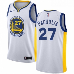 Womens Nike Golden State Warriors 27 Zaza Pachulia Swingman White Home NBA Jersey Association Edition