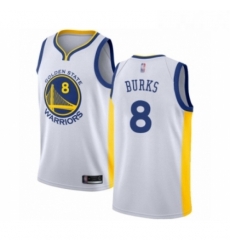 Youth Golden State Warriors 8 Alec Burks Swingman White Basketball Jersey Association Edition 