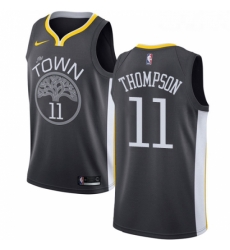 Youth Nike Golden State Warriors 11 Klay Thompson Swingman Black Alternate NBA Jersey Statement Edition