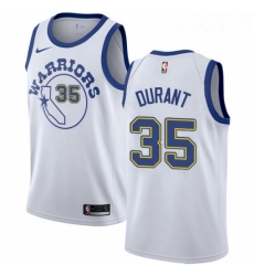 Youth Nike Golden State Warriors 35 Kevin Durant Swingman White Hardwood Classics NBA Jersey