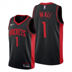 Men Houston Rockets John Wall Black 2021 Edition Jerseys