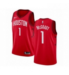 Mens Nike Houston Rockets 1 Tracy McGrady Red Swingman Jersey Earned Edition