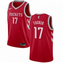 Mens Nike Houston Rockets 17 PJ Tucker Red NBA Swingman Icon Edition Jersey 