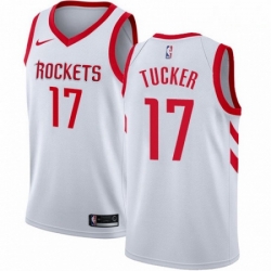 Mens Nike Houston Rockets 17 PJ Tucker White NBA Swingman Association Edition Jersey 