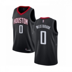 Womens Houston Rockets 0 Russell Westbrook Swingman Black Basketball Jersey Statement Edition 