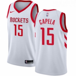 Womens Nike Houston Rockets 15 Clint Capela Authentic White Home NBA Jersey Association Edition