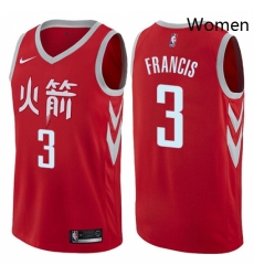 Womens Nike Houston Rockets 3 Steve Francis Swingman Red NBA Jersey City Edition