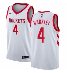 Womens Nike Houston Rockets 4 Charles Barkley Authentic White Home NBA Jersey Association Edition