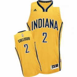 Mens Adidas Indiana Pacers 2 Darren Collison Swingman Gold Alternate NBA Jersey 