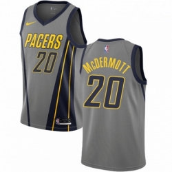 Mens Nike Indiana Pacers 20 Doug McDermott Swingman Gray NBA Jersey City Edition 