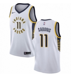 Womens Nike Indiana Pacers 11 Domantas Sabonis Swingman White NBA Jersey Association Edition 