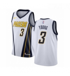 Womens Nike Indiana Pacers 3 Joe Young White Swingman Jersey Earned Edition