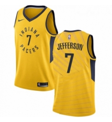 Womens Nike Indiana Pacers 7 Al Jefferson Swingman Gold NBA Jersey Statement Edition