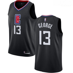 Clippers #13 Paul George Black Basketball Swingman Statement Edition Jersey