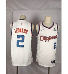 Clippers 2 Kawhi Leonard White Nike Throwback Swingman Jersey