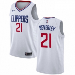 Clippers 21 Patrick Beverley White Basketball Swingman Association Edition Jersey