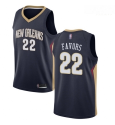 Pelicans #22 Derrick Favors Navy Basketball Swingman Icon Edition Jersey