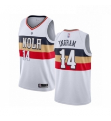 Womens New Orleans Pelicans 14 Brandon Ingram White Swingman Jersey Earned Edition 