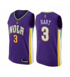 Womens New Orleans Pelicans 3 Josh Hart Swingman Purple Basketball Jersey City Edition 