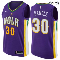 Youth Nike New Orleans Pelicans 30 Julius Randle Swingman Purple NBA Jersey City Edition 