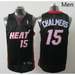 Heat 15 Mario Chalmers Black Stitched NBA Jersey 