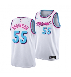 Men Miami Heat 55 Duncan Robinson White 2024 25 City Edition Stitched Basketball Jersey