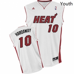 Youth Adidas Miami Heat 10 Tim Hardaway Swingman White Home NBA Jersey