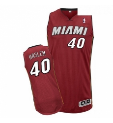 Youth Adidas Miami Heat 40 Udonis Haslem Authentic Red Alternate NBA Jersey