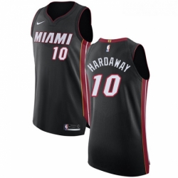 Youth Nike Miami Heat 10 Tim Hardaway Authentic Black Road NBA Jersey Icon Edition