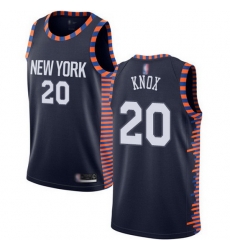 Knicks 20 Kevin Knox Navy Basketball Swingman City Edition 2019 20 Jersey