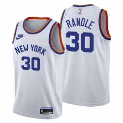 Men New York Knicks 30 Julius Randle Men Nike Releases Classic Edition NBA 75th Anniversary Jersey White