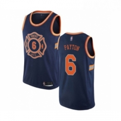 Womens New York Knicks 6 Elfrid Payton Swingman Navy Blue Basketball Jersey City Editi