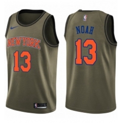 Youth Nike New York Knicks 13 Joakim Noah Swingman Green Salute to Service NBA Jersey