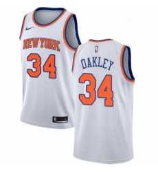 Youth Nike New York Knicks 34 Charles Oakley Authentic White NBA Jersey Association Edition