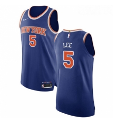 Youth Nike New York Knicks 5 Courtney Lee Authentic Royal Blue NBA Jersey Icon Edition