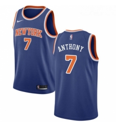 Youth Nike New York Knicks 7 Carmelo Anthony Swingman Royal Blue NBA Jersey Icon Edition