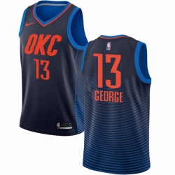 Mens Nike Oklahoma City Thunder 13 Paul George Swingman Navy Blue NBA Jersey Statement Edition 