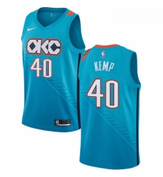 Womens Nike Oklahoma City Thunder 40 Shawn Kemp Swingman Turquoise NBA Jersey City Edition