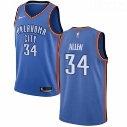 Youth Nike Oklahoma City Thunder 34 Ray Allen Swingman Royal Blue Road NBA Jersey Icon Edition