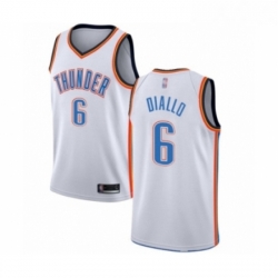 Youth Oklahoma City Thunder 6 Hamidou Diallo Swingman White Basketball Jersey Association Edition 