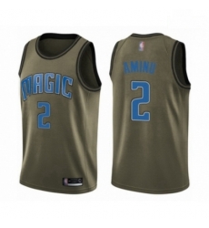 Mens Orlando Magic 2 Al Farouq Aminu Swingman Green Salute to Service Basketball Jers