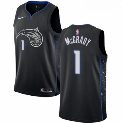 Womens Nike Orlando Magic 1 Tracy Mcgrady Swingman Black NBA Jersey City Edition