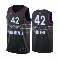 Men Nike Philadelphia 76ers 42 Al Horford Black NBA Swingman 2020 21 City Edition Jersey