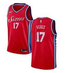 Mens Nike Philadelphia 76ers 17 JJ Redick Swingman Red Alternate NBA Jersey Statement Edition 