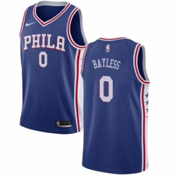 Womens Nike Philadelphia 76ers 0 Jerryd Bayless Swingman Blue Road NBA Jersey Icon Edition