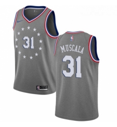 Womens Nike Philadelphia 76ers 31 Mike Muscala Swingman Gray NBA Jersey City Edition 